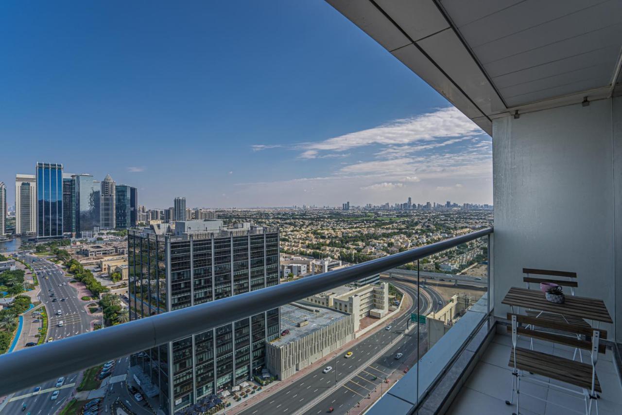 Higuests - Modern Studio With Incredible City Skyline View Dubaj Kültér fotó